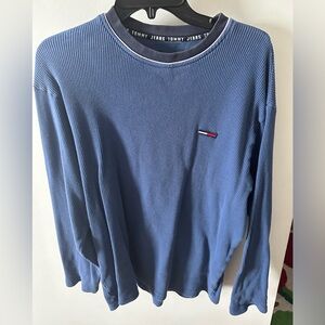 Men’s Vintage Tommy Hilfiger Jeans Oversized Waffle Knit Top